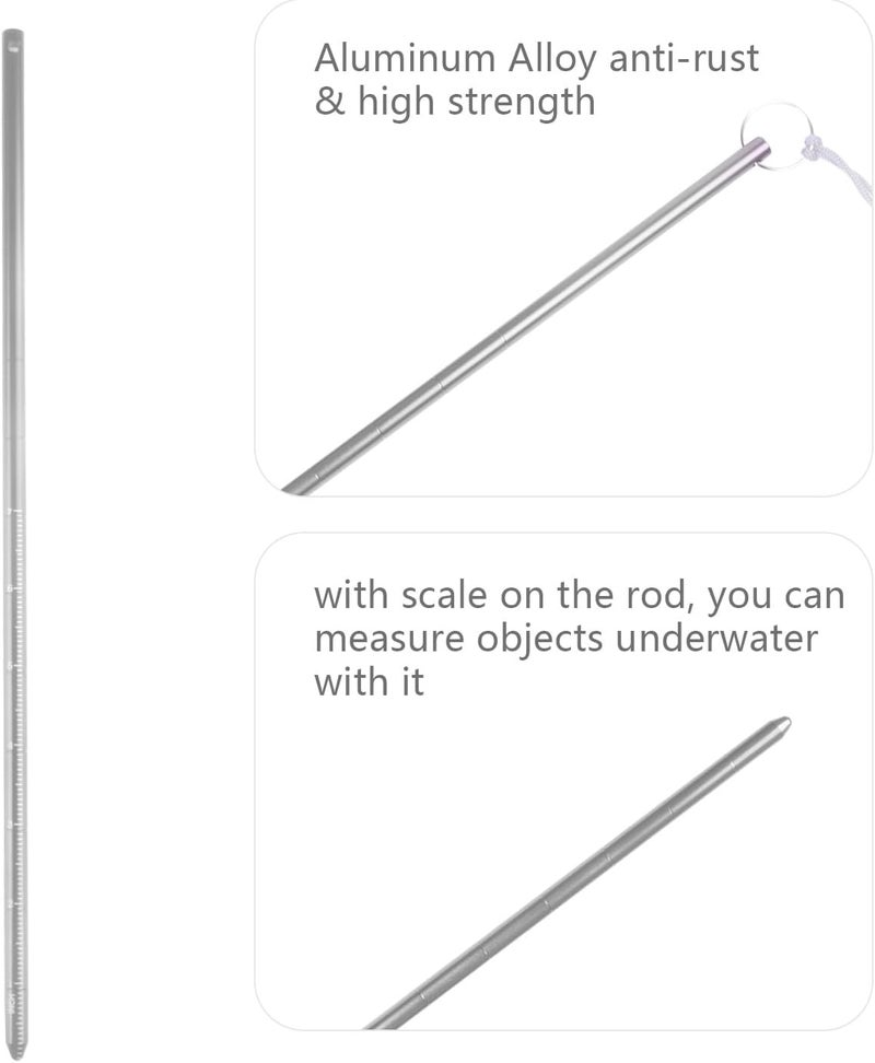 ORCATORCH Scuba Diving Pointer 13 inchs Aluminum Alloy Lobster Tickle Pointer Underwater Shaker Noise Maker Dive Stick Rod with Lanyard Multifunctional Scuba Diving Accessories - Image 2